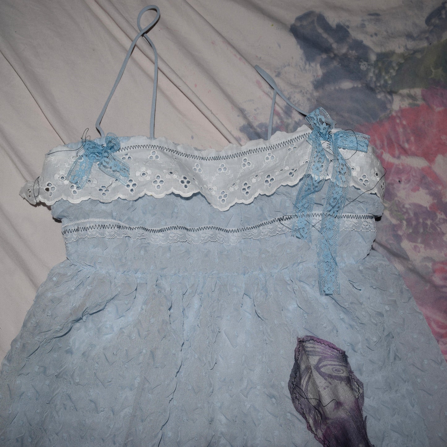blue babydoll top size S/M